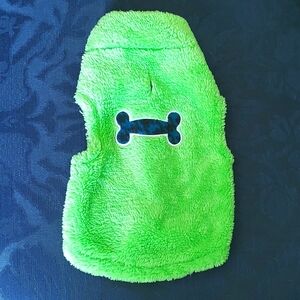 XS green fleece Dog or Cat Vest